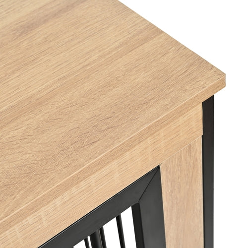 XL Double Dog Crate Furniture – Wooden Dog Kennel with Two